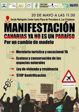 Colectivos ecologistas se citan en Tenerife el 20 de mayo para reclamar un "cambio de modelo" turístico