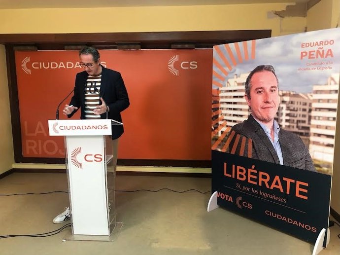 El candidato de Cs a la Alcaldía de Logroño, Eduardo Peña