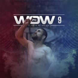 Cartel anunciador del evento WOW 9 de artes marciales mixtas que se celebrará en Madrid el 20 de mayo de 2023