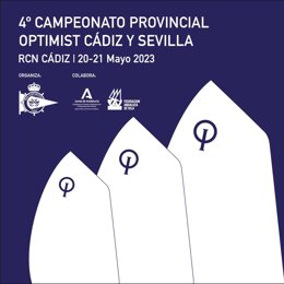 Cartel del 4 Campeonato Provincial Optimist Cádiz y Sevilla.