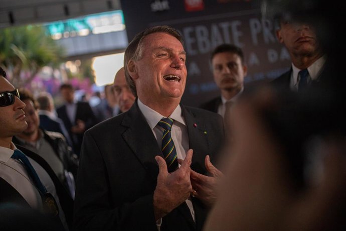 Archivo - El presidente de Brasil y candidato en las elecciones,  Jair Bolsonaro, en Sao Paulo