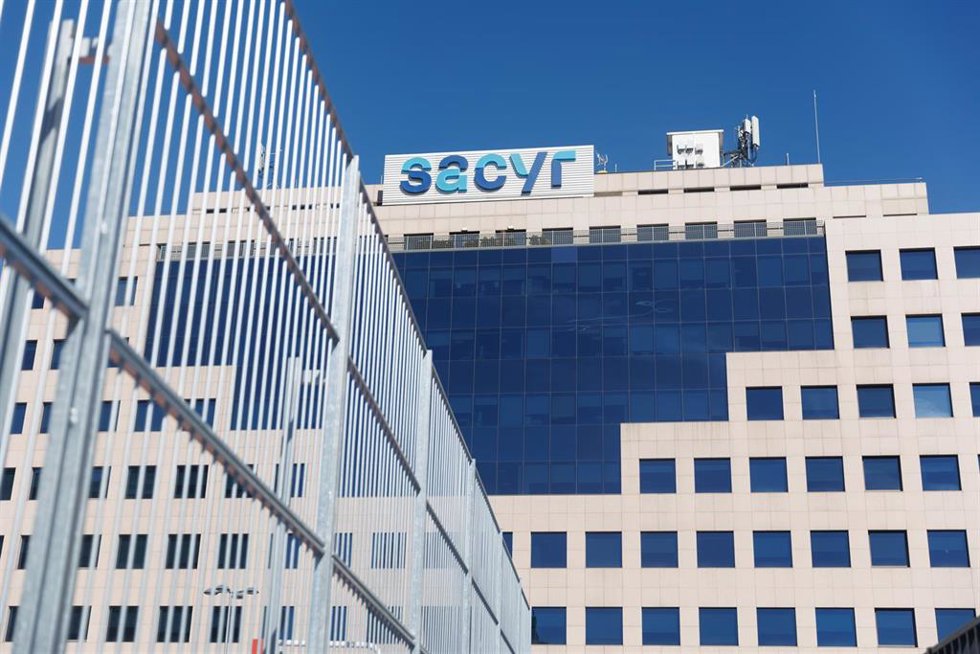 Archivo - Fachada de la sede de Sacyr, a 27 de marzo de 2023, en Madrid (España). Sacyr, S. A. es una empresa española que cotiza en el Ibex 35. Está especializada en infraestructuras con presencia en los segmentos de construcción, concesiones de infrae