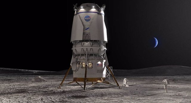 Artist's concept of a Blue Moon lunar lander