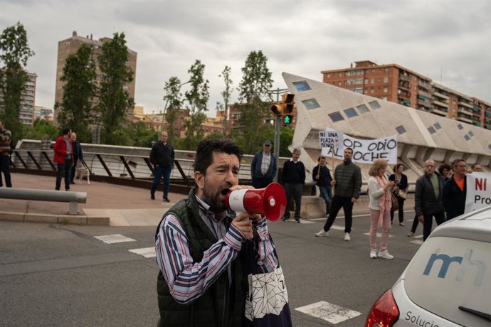 Imatge de la protesta a la Gran Via de Barcelona 
