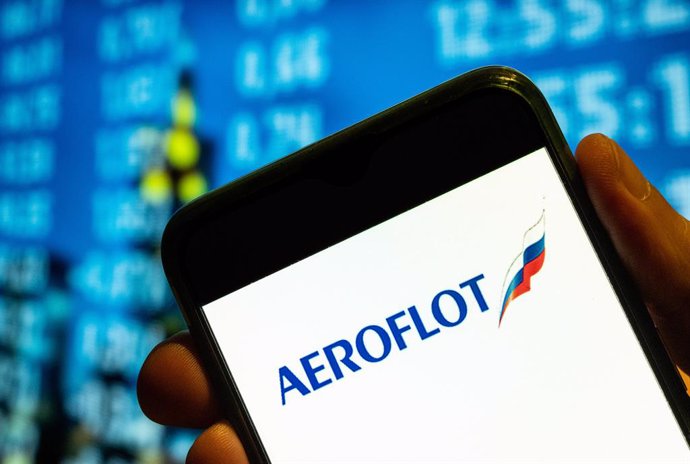 Archivo - Imagen de archivo del logo de la compañía aérea rusa Aeroflot.