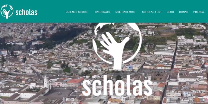 Página principal de la web de Scholas.