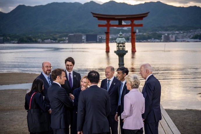 Líderes del G7 reunidos en Hiroshima, Japón