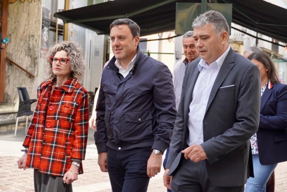 El secretario xeral del PSdeG, Valentín González Formoso, en Ortigueira (A Coruña)