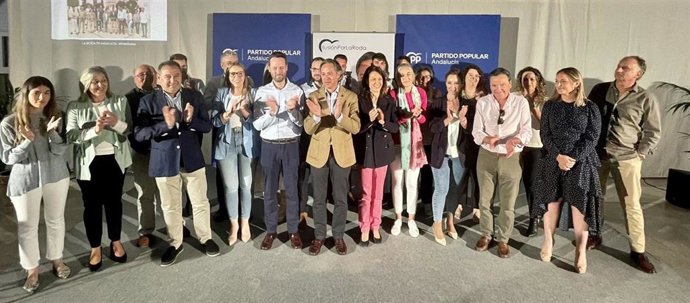 El presidente del PP del Sevilla, en el acto de presentación oficial de la candidatura de La Roda de Andalucía.