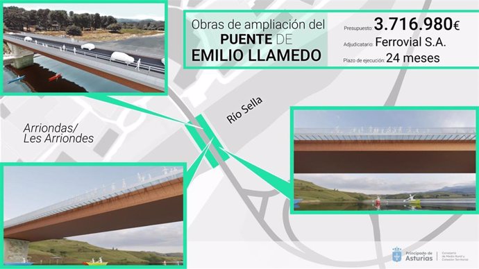 Nota De Prensa E Infografía Adjudicación Obras Puente Emilio Llamedo En Arriondas/Les Arriondes