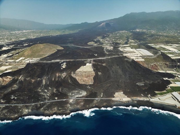 Estado de la zona afectada por el volcán de La Palma