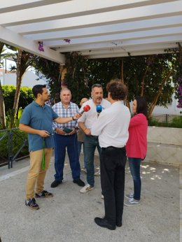 Andrés Reche, presidente de CS Andalucía, en una atención a medios