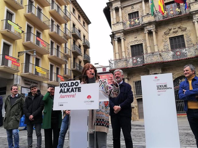 Uxue Barkos, candidata de Geroa Bai a la Presidencia del Gobierno de Navarra.