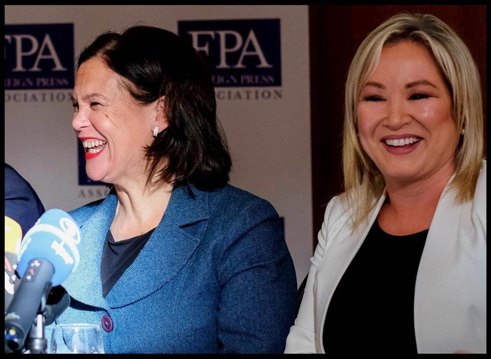 Archivo - Las líderes del Sinn Féin, Mary Lou Macdonald y Michelle O'Neill