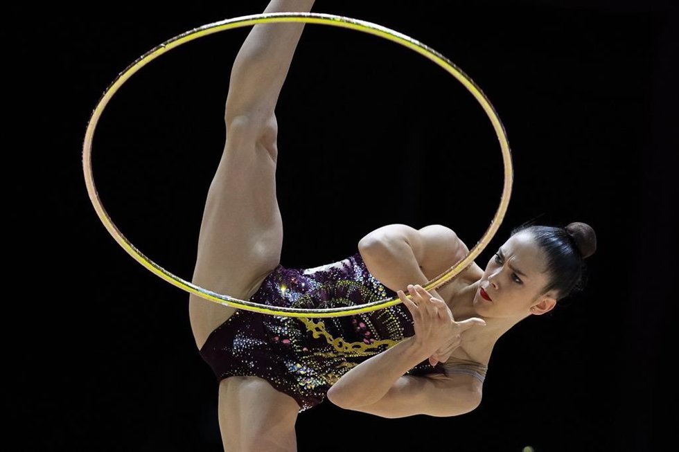 Polina Berezina, durante el 39 Campeonato de Europa de gimnasia rítmica.