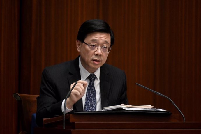 HONG KONG, May 18, 2023  -- John Lee, chief executive of Hong Kong Special Administrative Region, attends the first of a new series of interactive and consultative question-and-answer sessions with members of the Legislative Council in Hong Kong, south Ch