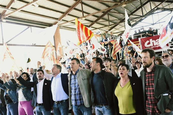 Mitin central de CHA, en Zaragoza.