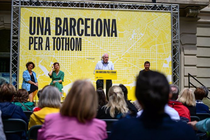 El candidat d'ERC a l'Alcaldia de Barcelona, Ernest Maragall, en un acte a Barcelona