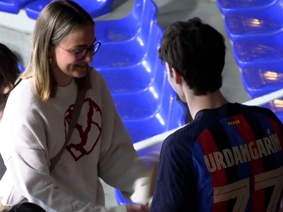 Johanna Zott, la mayor fan de Pablo Urdangarin en su último partido de balonmano