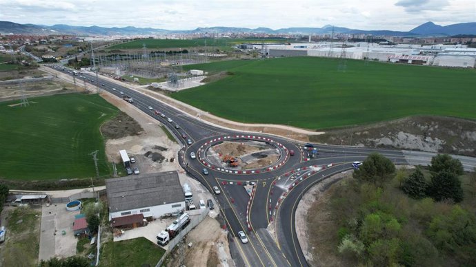 Imagen del desdoblamiento de la NA-700 entre Orkoien y Arazuri, finalizada en 2022.
