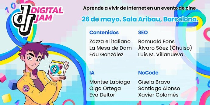 Listado de ponentes de Digital Jam 2023.