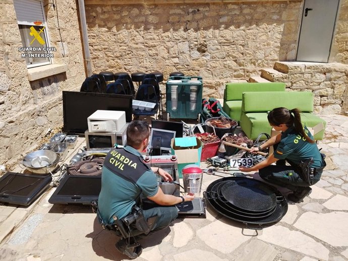 Material recuperado del robo