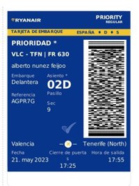 El PP ve "desesperación" del PSOE por cuestionar el vuelo de Feijóo a Tenerife y muestra su tarjeta de embarque
