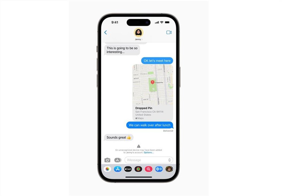 Función de verificación de clave de contacto para iMessage.