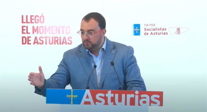 Mitin del presidente del Principado y candidato socialista, Adrián Barbón., en Grado.