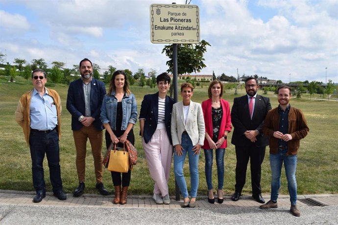 Acto del PSN este lunes en Pamplona.