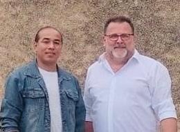 El candidato de Ciudadanos a la alcaldía de Marratxí, José María Amengual, junto con el número dos en su lista, Carlos Pinela