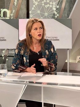 Cristina Peléz en una intervención en medios de comunicación