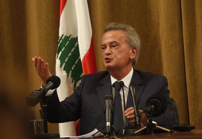 Archivo - El gobernador del Banco Central de Líbano, Riad Salamé