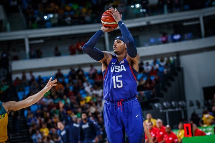 Archivo - Carmelo Anthony con Estados Unidos