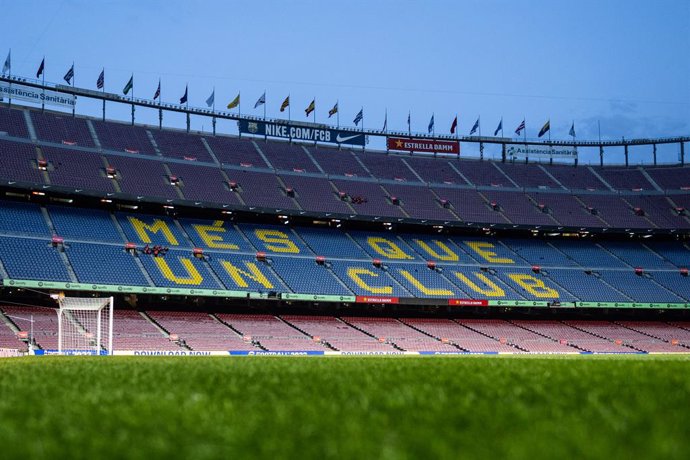 Archivo - General view of Sportify Camp Nou before spanish league, La Liga Santander, football match played between FC Barcelona and Athletic Club Bilbao at Spotify Camp Nou on October 23, 2022 in Barcelona, Spain.