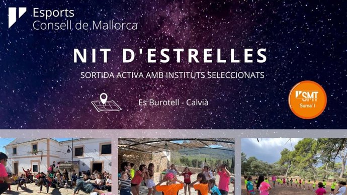 Cartel de la actividad "Nit d'estrelles" del Consell de Mallorca