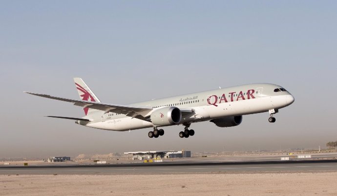 Avión de Qatar Airways.