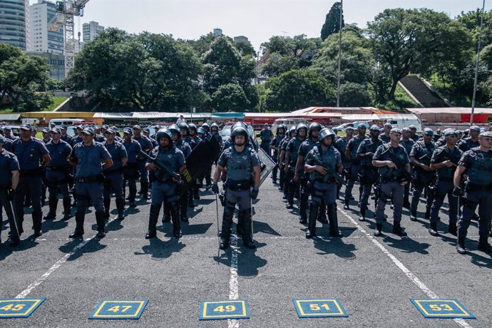 Archivo - February 9, 2023, Sao Paulo, Sao Paulo, Brasil: (INT) Medal Award Ceremony for Policing Sao Paulo. February 09, 2023, Sao Paulo, Brazil: The ceremony that took place at Charles Miller Square, Pacaembu, on Thursday (9), had the participations of 