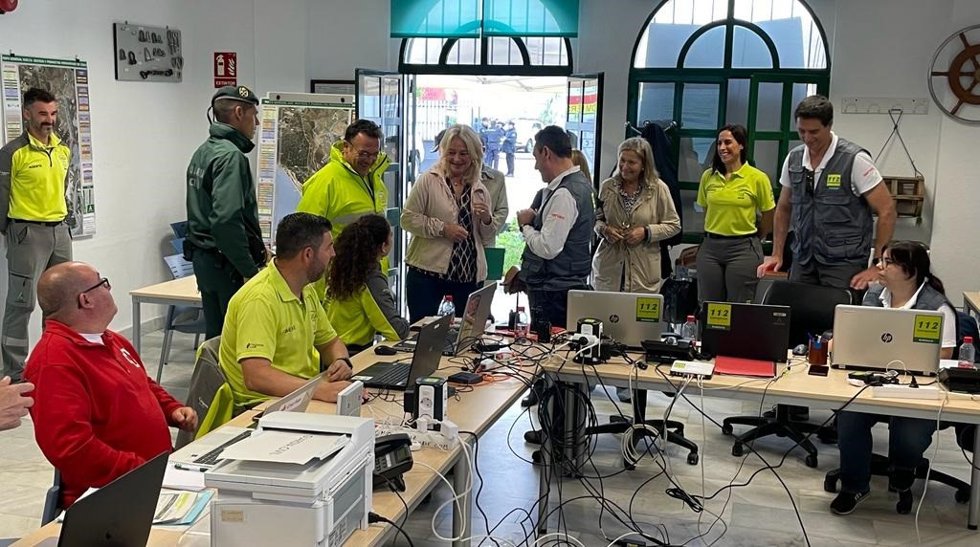Colombo en el Purto de Mando Avanzado en Sanlúcar con motivo del Rocío.