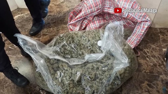 Marihuana incautada en un vehículo en Málaga capital