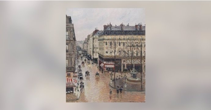 Archivo - Obra 'Rue St. Honoré en la tarde', de Pissarro