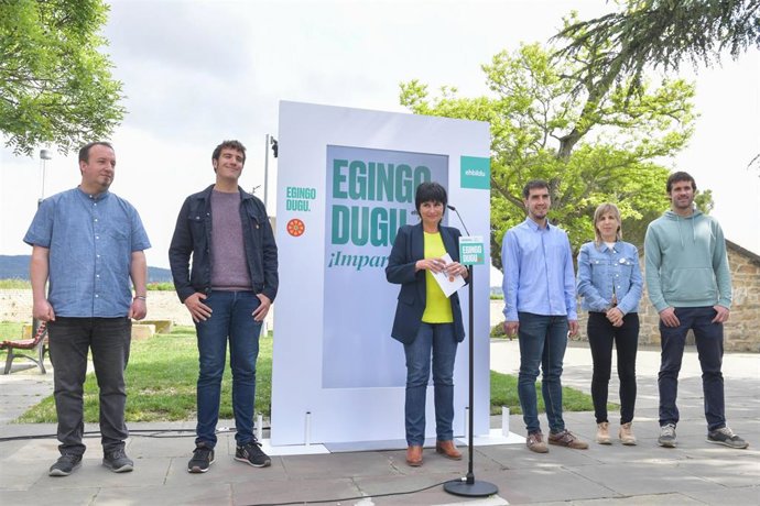 Imagen del acto de EH Bildu de este martes.