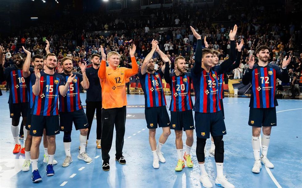El Bara de balonmano celebra la clasificación para la Final Four de la Champions de balonmano