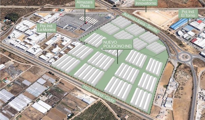 Parcela que el Pleno de Utrera ha avalado que se convierta en un nuevo polígono industrial.