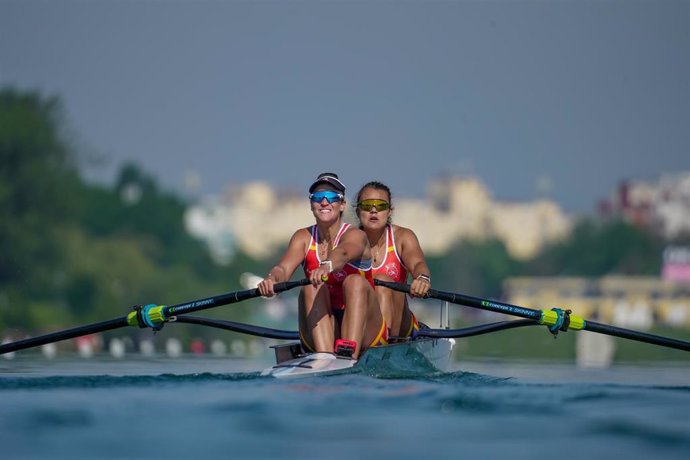 Aina Cid y Esther Briz en una competición.