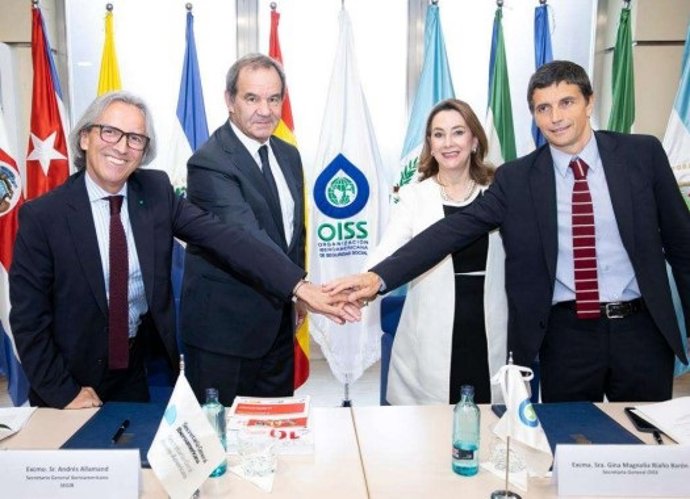 El secretario de Estado de la Seguridad Social y Pensiones, Borja Suárez, participa en el acto de depósito del Instrumento de Ratificación del Convenio Multilateral Iberoamericano de Seguridad Social por parte de la República de Colombia