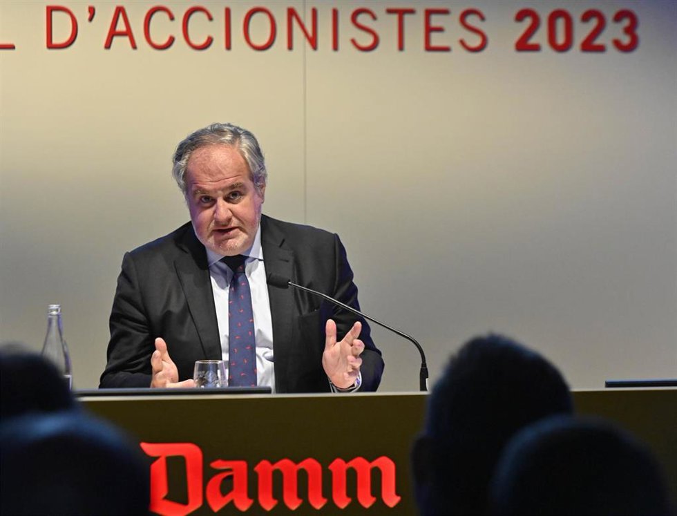 El presidente ejecutivo de Damm, Demetrio Carceller Arce, en la Junta de Accionistas para aprobar las cuentas del ejercicio de 2022.