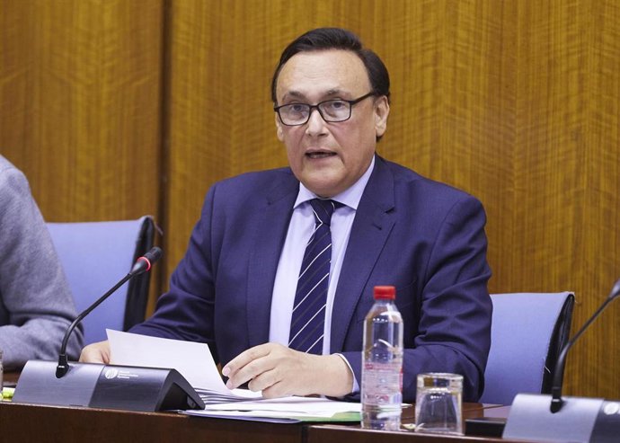 El consejero de Universidad, Investigación e Innovación, José Carlos Gómez Villamandos, en comisión parlamentaria