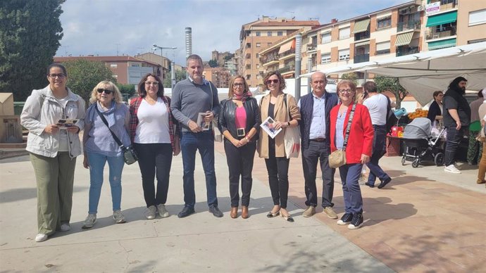 Mayte Pérez ha estado en Alcañiz con la candidatiura del PSOE a la Alcaldía