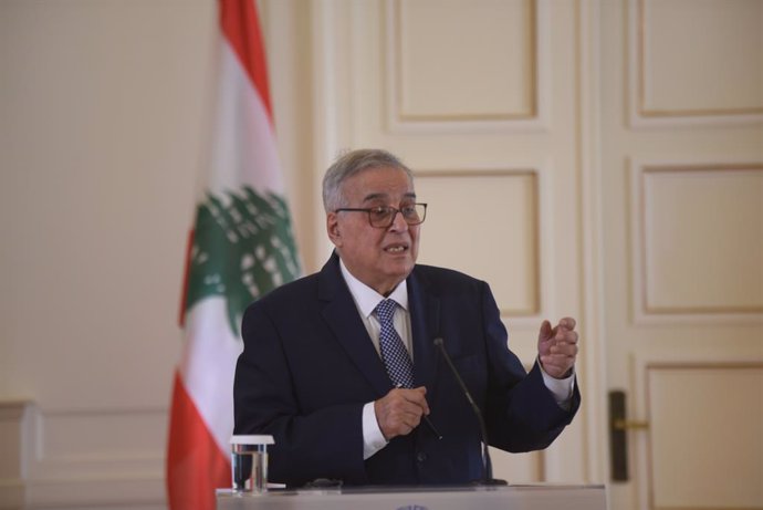 Archivo - El ministro de Exteriores de Líbano, Abdalá Bou Habib